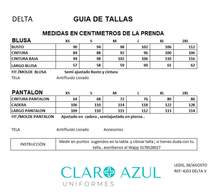 UNIFORME  ANTIFLUIDO DELTA V